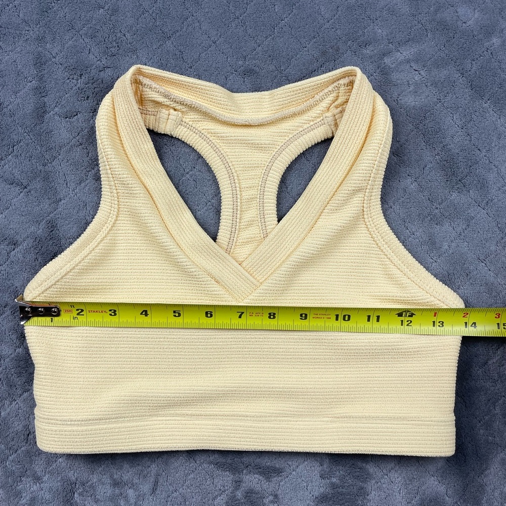 dk active Yellow Ribbed Sports Bra Small - Picture 7 of 12